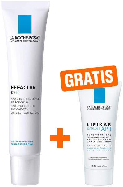 La Roche Posay Effaclar K+ Creme 40ml + gratis Lipikar Syndet AP+ 15 ml