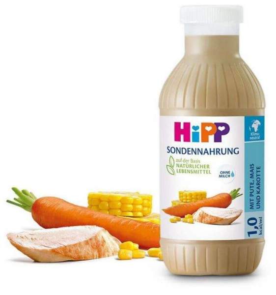 Hipp Sondennahrung Pute Mais &amp; Karotte Kunstst.Fl. 12 X 500 ml
