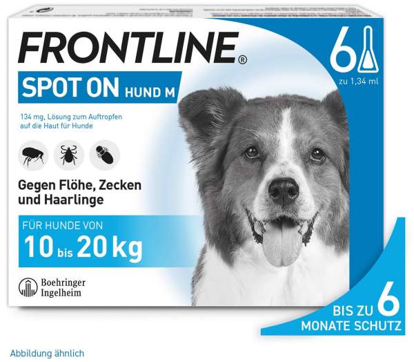 Frontline Spot On Hund M 10-20 kg 6 Pipetten