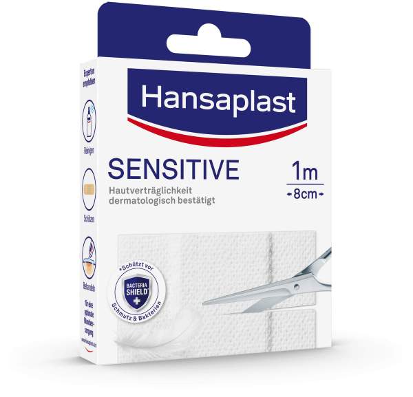 Hansaplast Sensitive 1 Pflaster 1 m x 8 cm