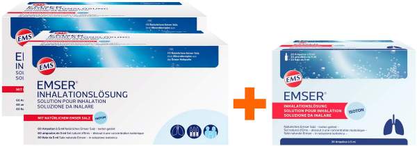 Emser Inhalationslösung 2 x 60 x 5 ml Ampullen + gratis 20 Ampullen