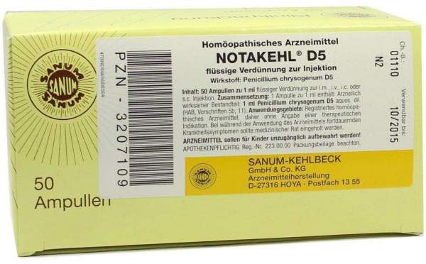 Notakehl D 5 50 X 1 ml Ampullen