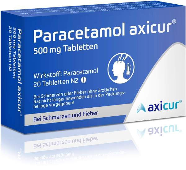 Paracetamol Axicur 500 mg 20 Tabletten