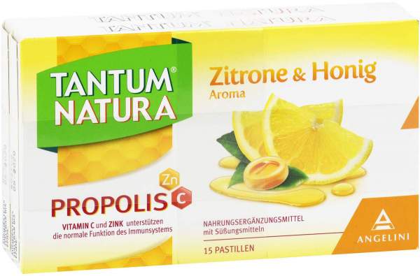 Tantum Natura Propolis mit Zitrone und Honig Aroma 2 x 15 Pastillen