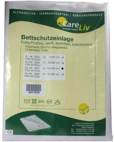 Bettschutzeinlage Folie Frottee 70x100cm