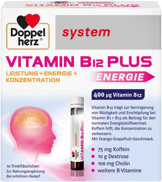 Doppelherz Vitamin B12 Plus System Trinkampullen 10 X 25 ml