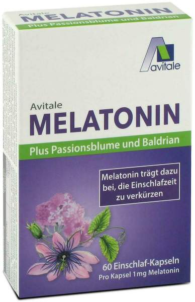 Melatonin+Passionsblume+Baldrian 60 Kapseln