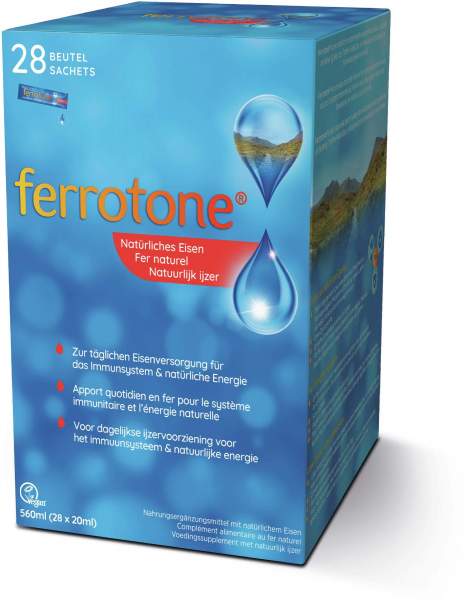 Ferrotone Natürliches Eisen 28 x 20 ml Beutel