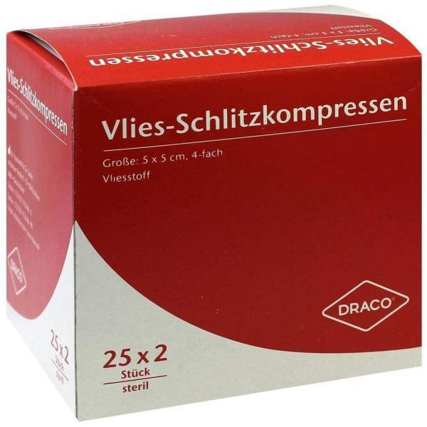 Schlitzkompressen Vlies 5x5cm 4fach Steril