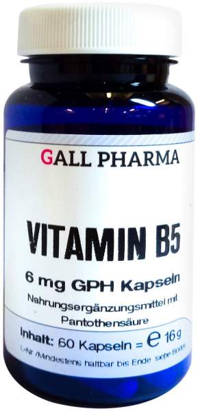 Vitamin B5 6 mg Gph Kapseln 60 Kapseln