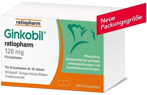 Ginkobil ratiopharm 120 mg 200 Filmtabletten