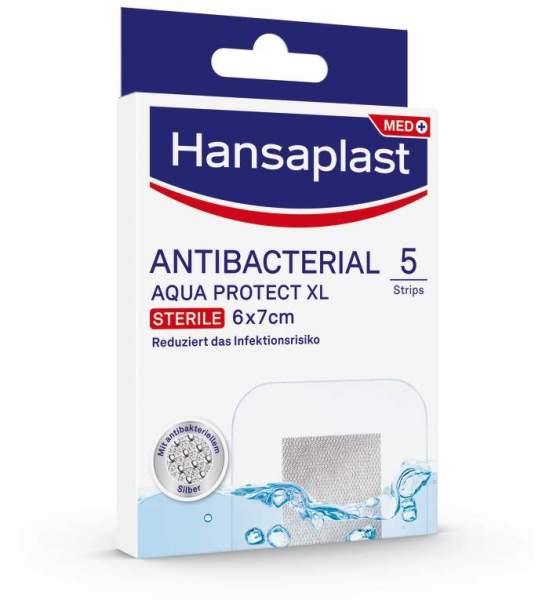 Hansaplast antibakteriell Aqua Protect XL 6x7 cm 5 Pflaster