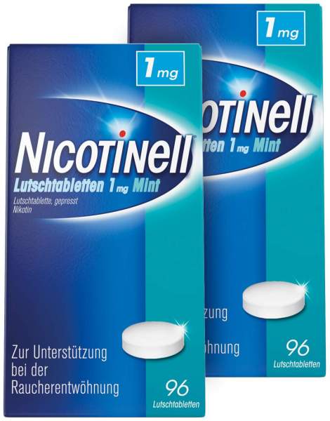 Nicotinell Lutschtabletten 1 mg Mint 2 x 96 Stück