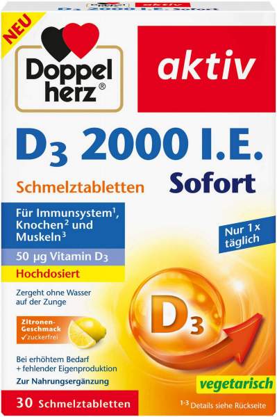 Doppelherz D3 2000 I.E. Sofort Schmelztabletten 30 Stück