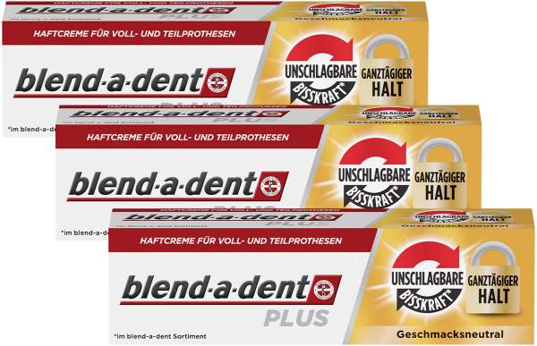 Blend A Dent Plus Haftcreme unschlagbare Bisskraft 3 x 40 g