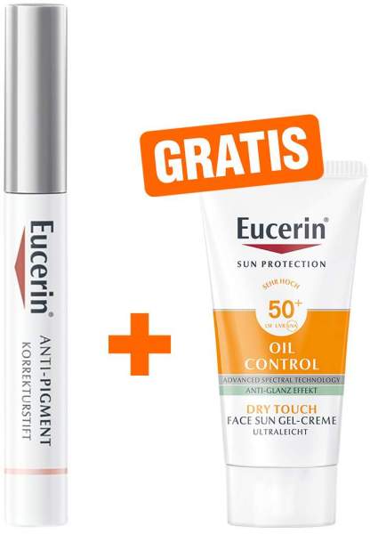 Eucerin Anti-Pigment Korrekturstift 1 Stück + gratis Sun Gel-Creme Oil Control 20 ml