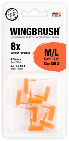 Wingbrush Refill-Set Interdentalb.Iso 3 Med.-Large
