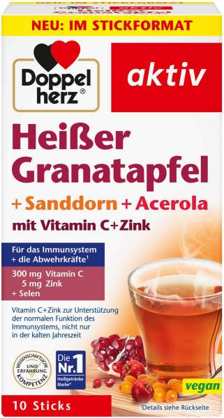 Doppelherz Aktiv Heißer Granatapfel+sanddorn+acerola 10 Beutel