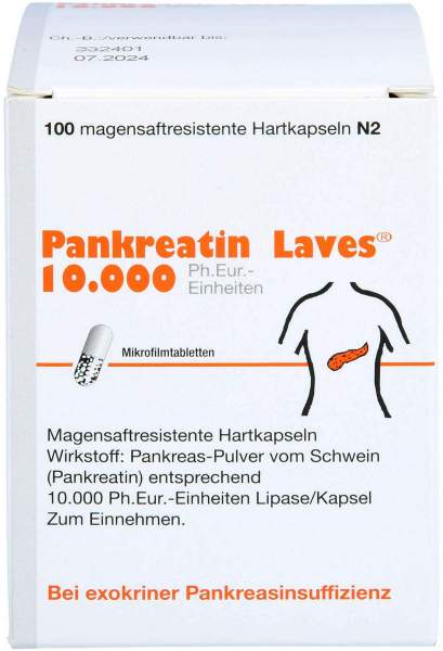 Pankreatin Laves 10.000 Ph 100 Magensaftresistente Hartkapseln
