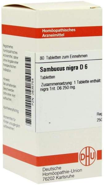 Sambucus Nigra D6 Tabletten 80 Tabletten