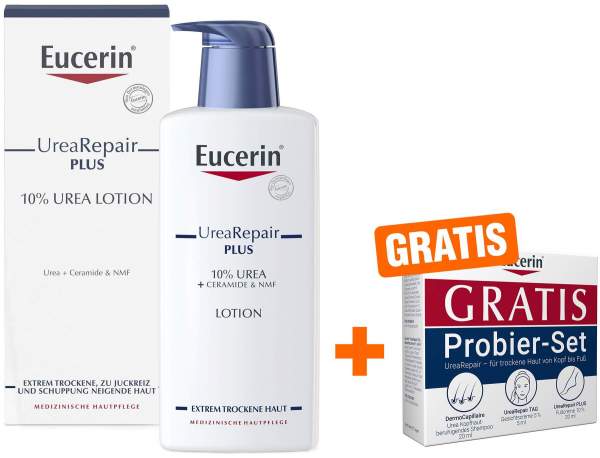 Eucerin UreaRepair Plus Lotion 10 % 400 ml + gratis Probierset UreaRepair
