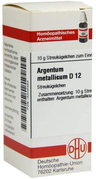 DHU Argentum metallicum D12 10 g Globuli