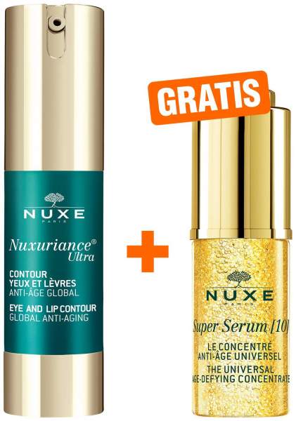 NUXE Nuxuriance Ultra Augen- und Lippenkonturenpflege 15 ml + gratis Super Serum 5 ml