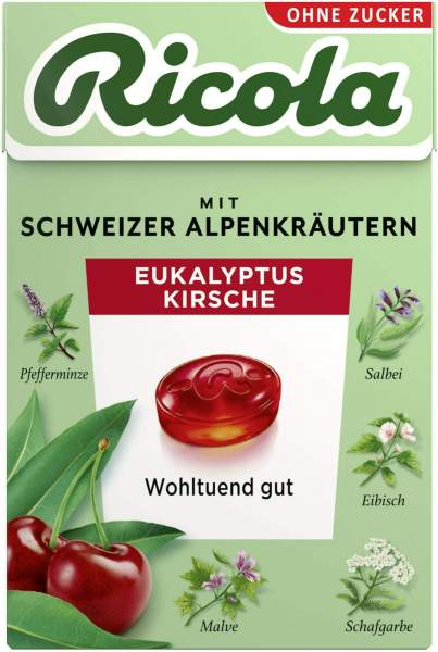 Ricola Eukalyptus Kirsche - Schweizer Hustenbonbons 50 g Bonbons