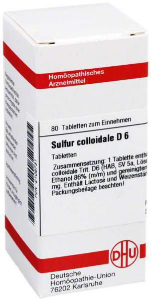 Sulfur Colloidale D6 Tabletten 80 Tabletten