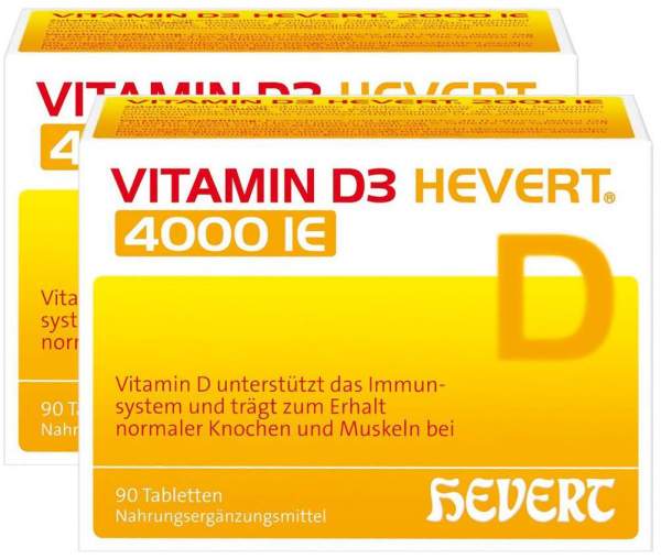 Vitamin D3 Hevert 4000 I.E. 2 x 90 Tabletten