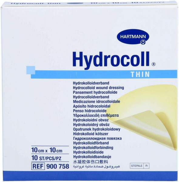 Hydrocoll Thin Wundverband 10 X 10 cm 10 Stück