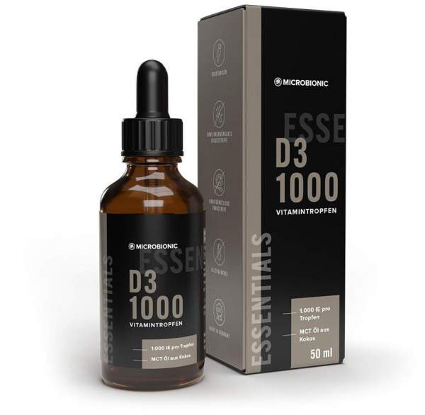 D3 1000 Vitamintropfen Microbionic 50 ml Tropfen