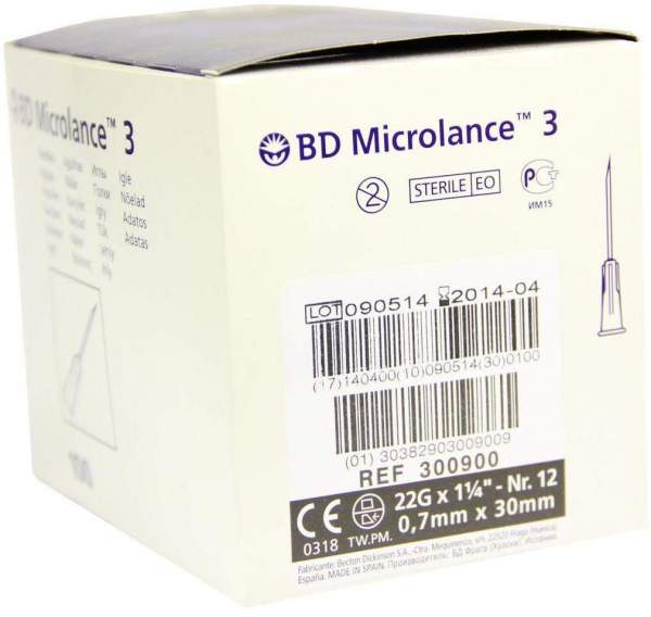 Bd Microlance Kanüle 22 G 1 1 - 4 0,7 X 30 mm 100 Kanülen