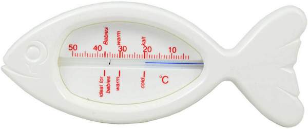 Badethermometer Fisch Weiß