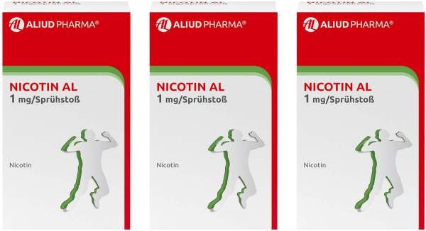 Nicotin AL 1 mg pro Sprühstoß Spray 3 x 2 Stück