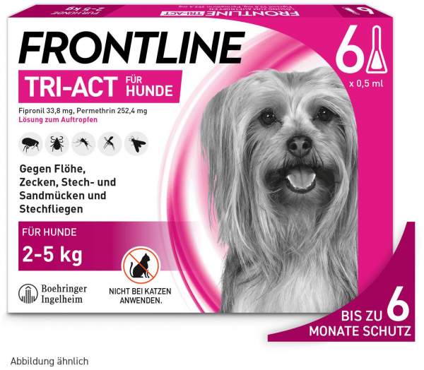 Frontline TRI-ACT Hund 2-5 kg 6 Pipetten