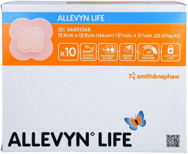 Allevyn Life 12,9 X 12,9 cm Silikonschaumverband 10 Stück