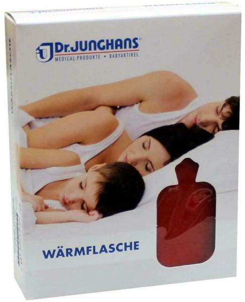Wärmflasche 1,5 L Mit Bezug Rot 1 Stück