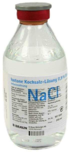 Kochsalzlösung 0,9% Glasflasche 250 ml