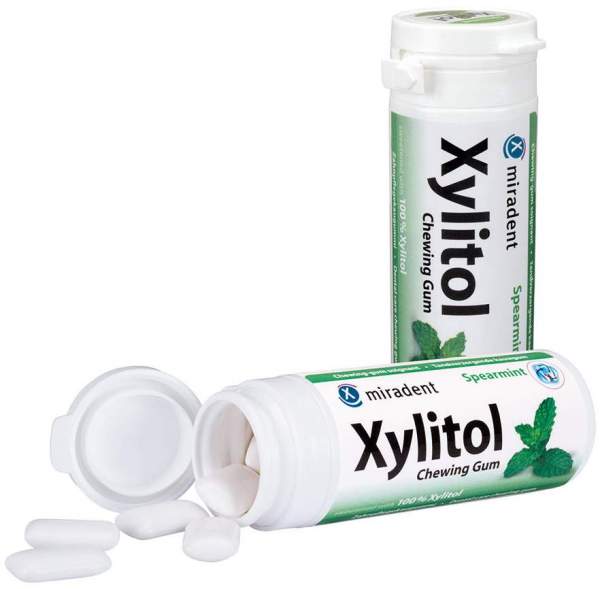 Miradent Xylitol Chewing Gum Spearmint 30 Kaugummis