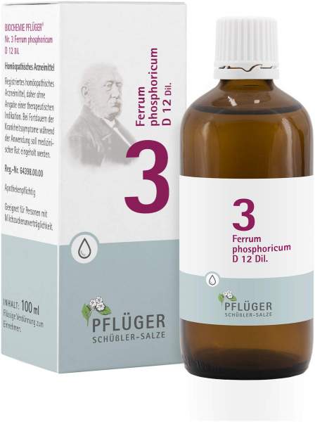 Biochemie Pflüger 3 Ferrum Phosphoricum D12 100 ml Tropfen