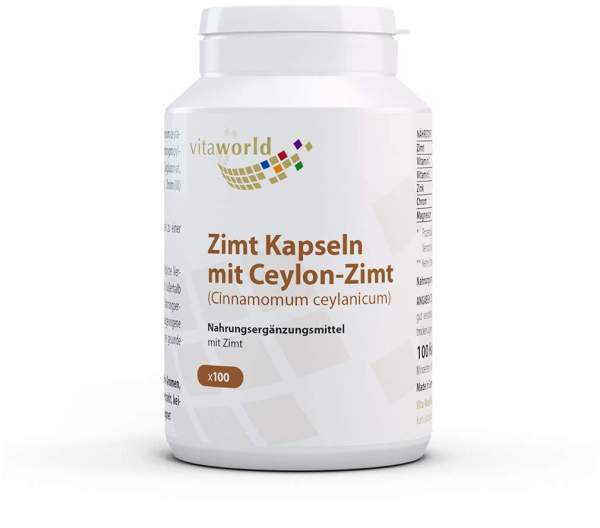 Zimt 500 mg + Zink + Chrom Kapseln