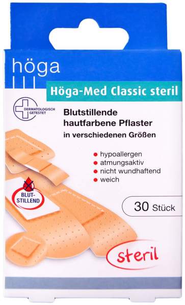 Höga-Med Classic Steril Blutstillendes Pflaster 5 Größen 30 Stück