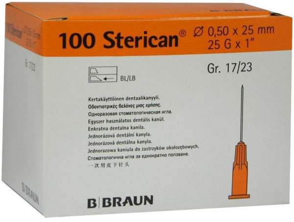 Sterican Dentalkanülen Luer 0,5 X 25 100 Stück