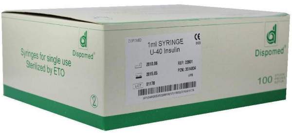 Dispomed Insulinspritze U40 O.Kan.1 ml