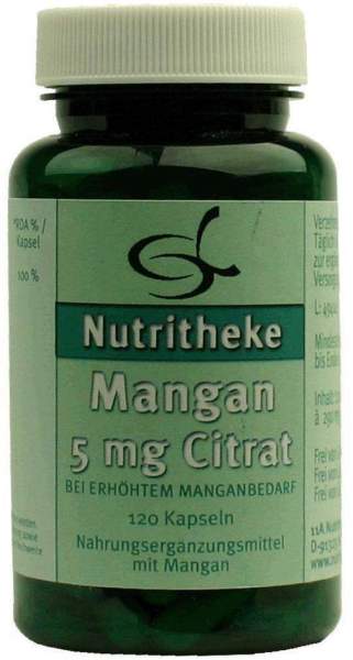 Mangan 5 mg Citrat 120 Kapseln