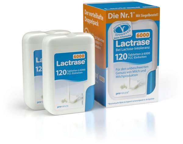 Lactrase 6.000 Fcc 2 X 120 Tabletten im Klickspender