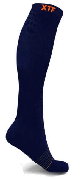 Stützende Kniestrümpfe, blau L-XL Unisex, Gr.41-46