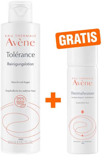 Avene Tolerance Reinigungslotion 200 ml + gratis Avene Thermalwasser Spray 50 ml