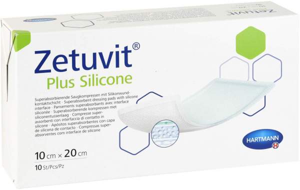 Zetuvit Plus Silicone Steril 10 X 20 cm 10 Stück